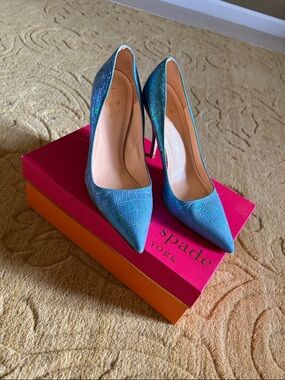 kate spade licorice ice blue Pointed Toe Stiletto Heel